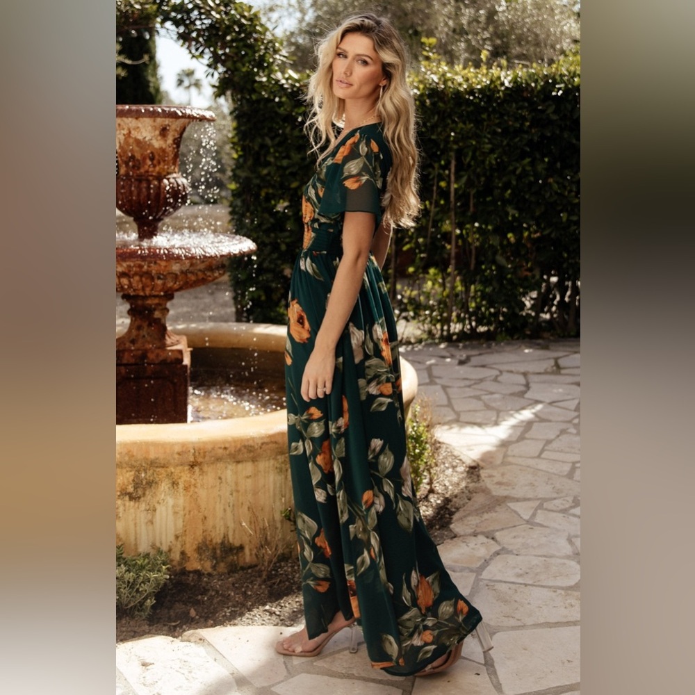 Baltic Born Green Floral Maxi Dress